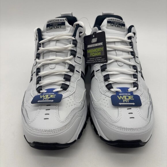 Skechers Vigor 2.0 Serpentine 51242EW/WNV White/Navy - Men’s US Size 10 Wide Fit - Picture 13 of 16